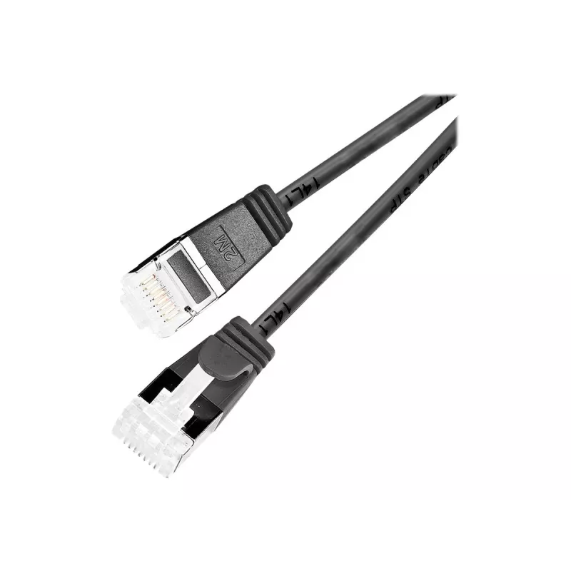 Wirewin Slim Cat6a U/FTP ühenduskaabel RJ45, 5 m, must