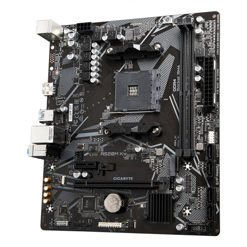 Gigabyte A520M K emaplaat, AMD A520, AM4, mATX