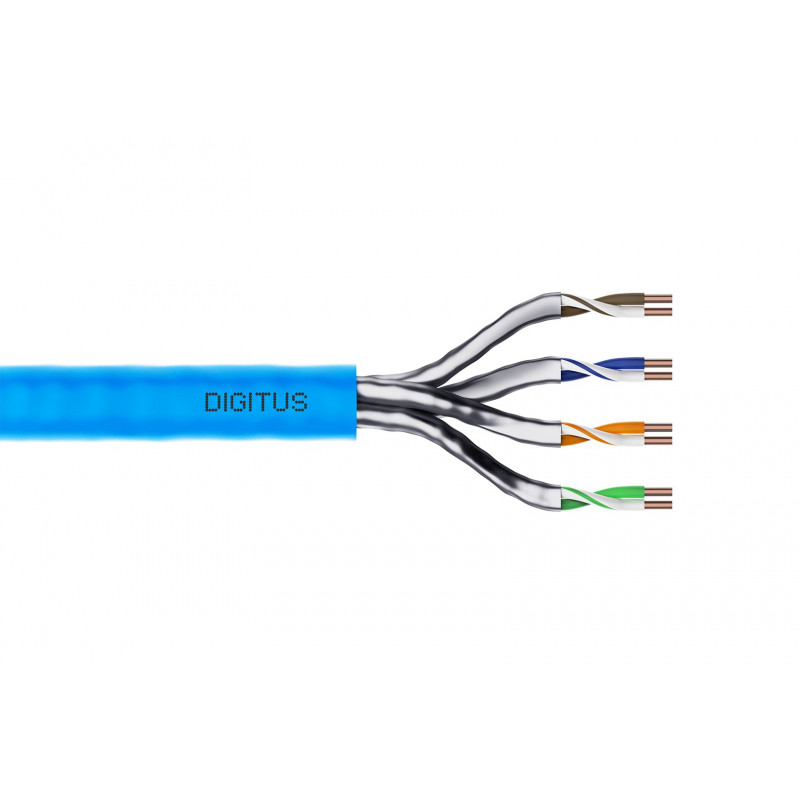 Digitus Cat6a U/FTP paigalduskaabel, 100 m, sinine, LSZH, simplex