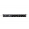 Digitus DN-95432 19 inch räki PDU, 6x Schuko, 2 m kaabel, Schuko pistik, 16 A, liigpingekaitse ja filter