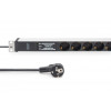 Digitus DN-95432 19 inch räki PDU, 6x Schuko, 2 m kaabel, Schuko pistik, 16 A, liigpingekaitse ja filter