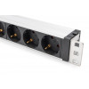 Digitus DN-95432 19 inch räki PDU, 6x Schuko, 2 m kaabel, Schuko pistik, 16 A, liigpingekaitse ja filter