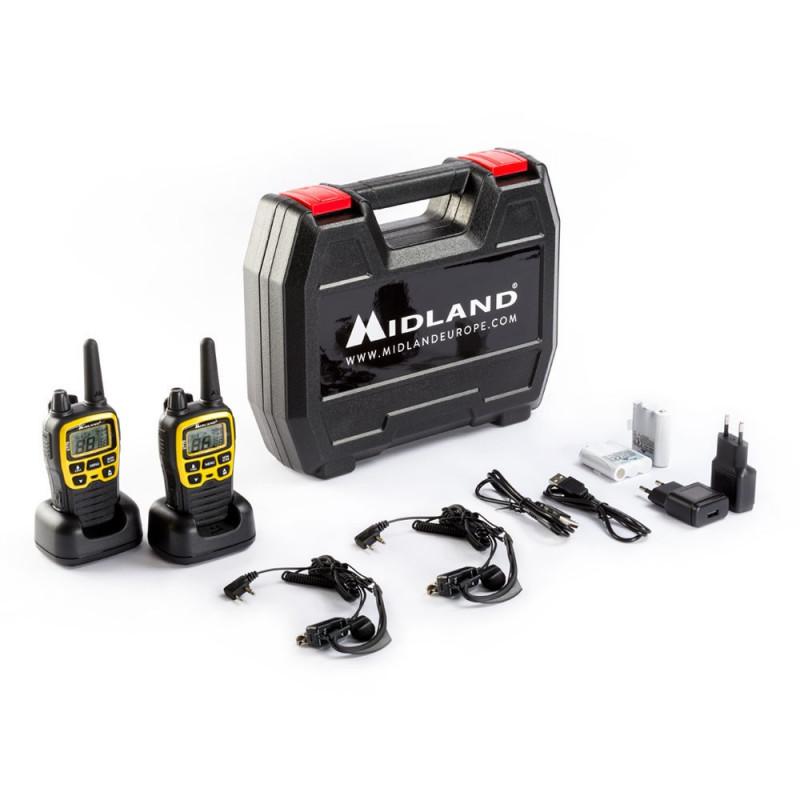 Midland XT70 Adventure raadiosaatja, 93 kanalit, 433,075 - 446,09375 MHz, must/kollane