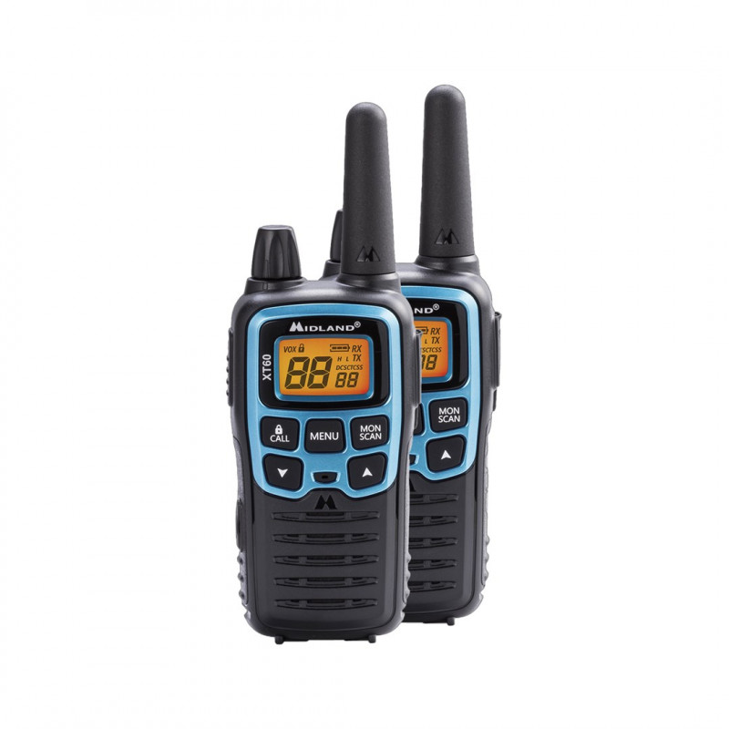 Midland XT60 raadiosaatja, 24 kanalit, 446.00625 - 446.0937 MHz, must, sinine