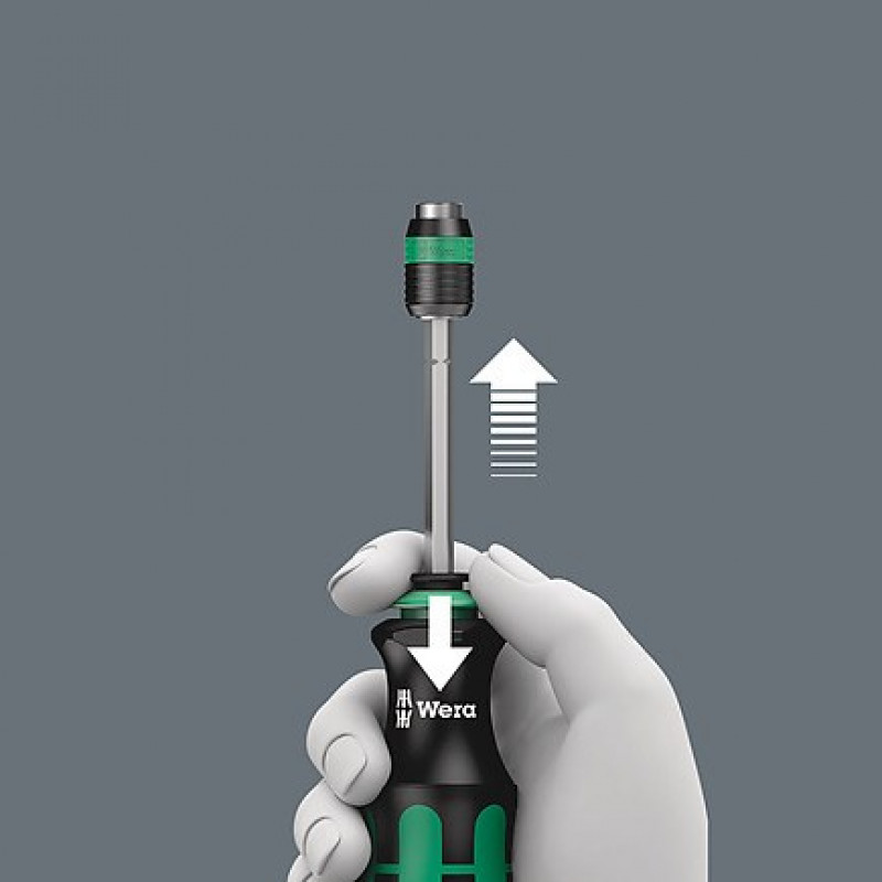 Wera kruvikeeraja käepide 1/4 inch magnetilise otsakuhoidjaga + 6 otsakut