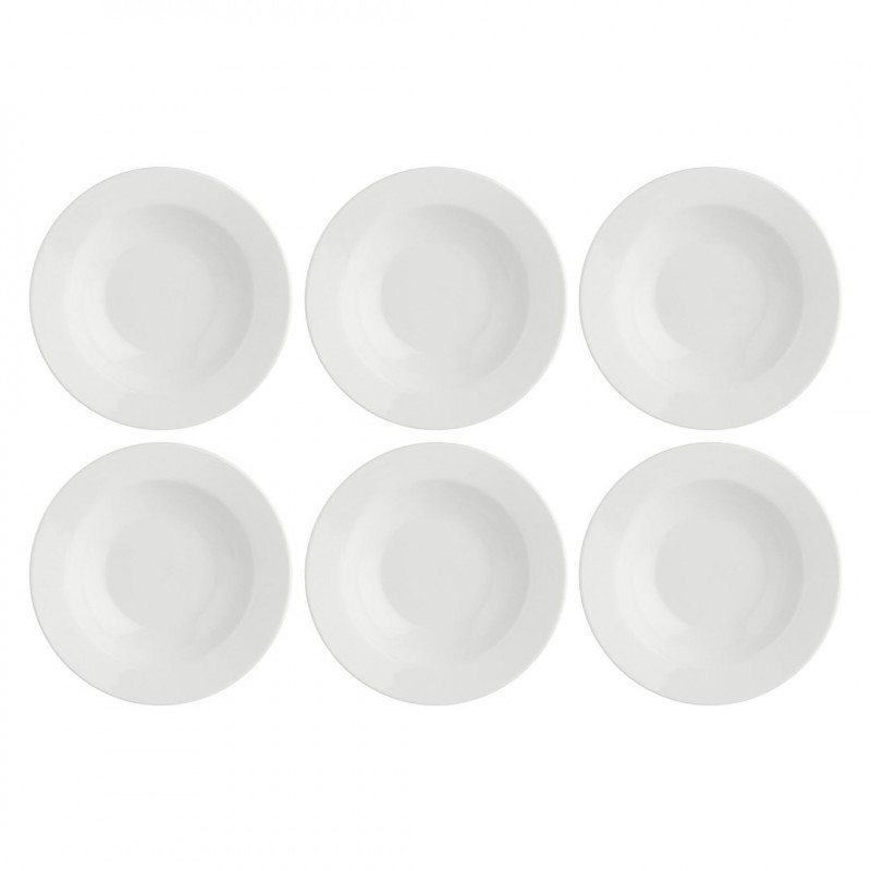 La Porcellana Bianca Essenziale ääristatud supitaldrikud, 6-osaline komplekt, 23 cm