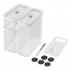 ZWILLING 1026082 ristkülikukujulised toidukarbid, 5,4 L, läbipaistev/valge, 5 tk