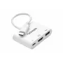 celexon USB-C mitmeport-adapter HDMI ja USB-A jaoks, M/F, valge