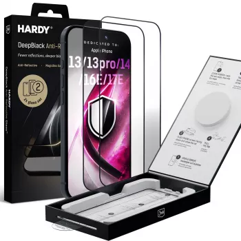3mk DeepBlack peegeldusvastane klaasist ekraanikaitse Apple iPhone 13 / 13 Pro / 14 / 16e / 17e jaoks