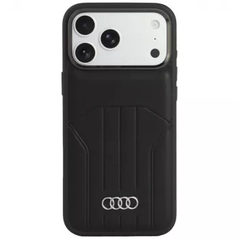 Audi sünteetilisest nahast MagSafe ümbris iPhone 18 Pro Max / 17 Pro Max jaoks, must