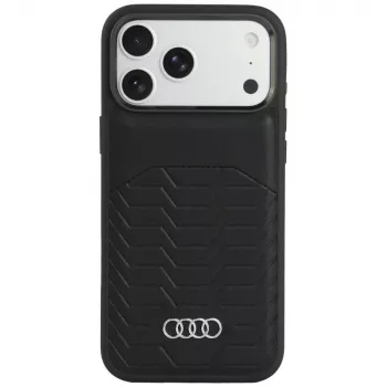 Audi GT sünteetilisest nahast MagSafe ümbris iPhone 18 Pro Max / 17 Pro Max jaoks, must