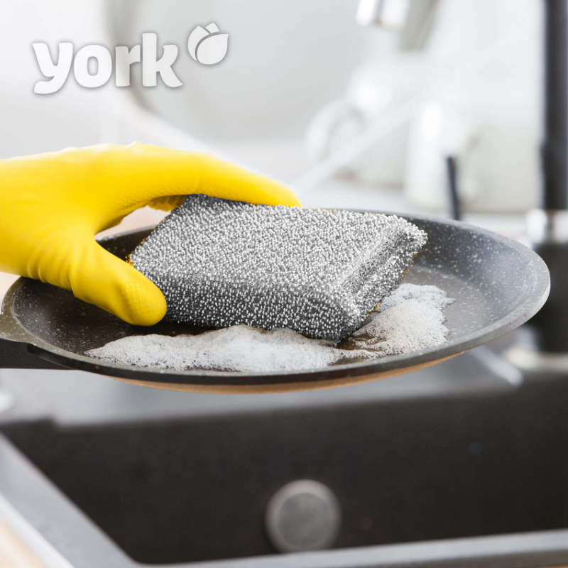 YORK käsn Teflonpindadele metallkorpusega 12.5x8x2.7cm