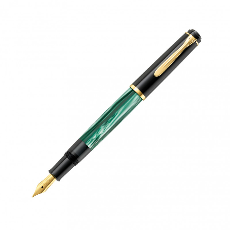 Pelikan Classic M200 kolbtäitega täitesulepea, roheline marmorjas