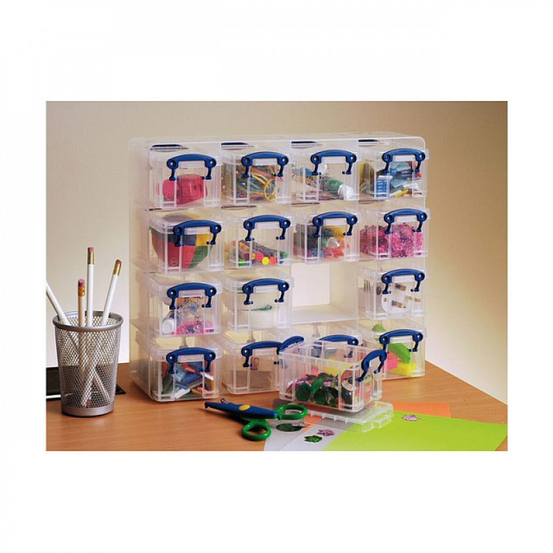 Really Useful Box hoiukarp 16x 0,3 l karbiga, 37,5 x 12,5 x 31,0 cm, läbipaistev