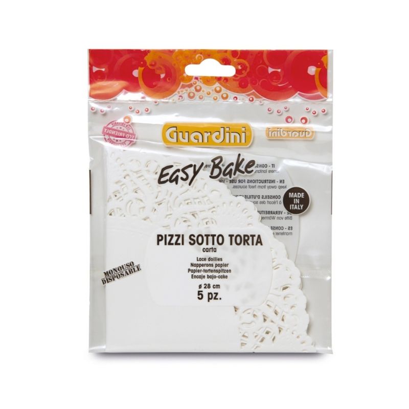 Guardini Easy Bake dekoratiivsed tordipaberid Ø 28 cm, 5 tk