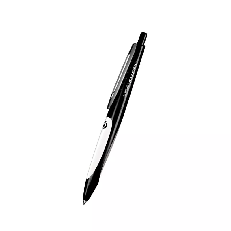 Herlitz my.pen sissetõmmatav pastapliiats, must/valge, 0,6 mm, sinine tint