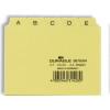 Durable A-Z register A7 kaardikarpidele, reljeefne PP, kollane