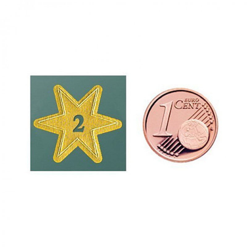 AVERY Zweckform tähtede numbrimärgised 1-24, kuldne, 66 silti