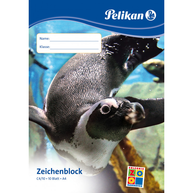 Pelikan C4/10 joonistuspadi A4, 100 g/m², 10 lehte, kloorivaba, valge