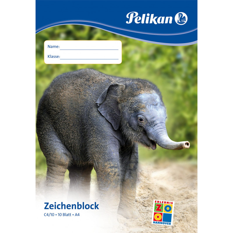Pelikan C4/10 joonistuspadi A4, 100 g/m², 10 lehte, kloorivaba, valge