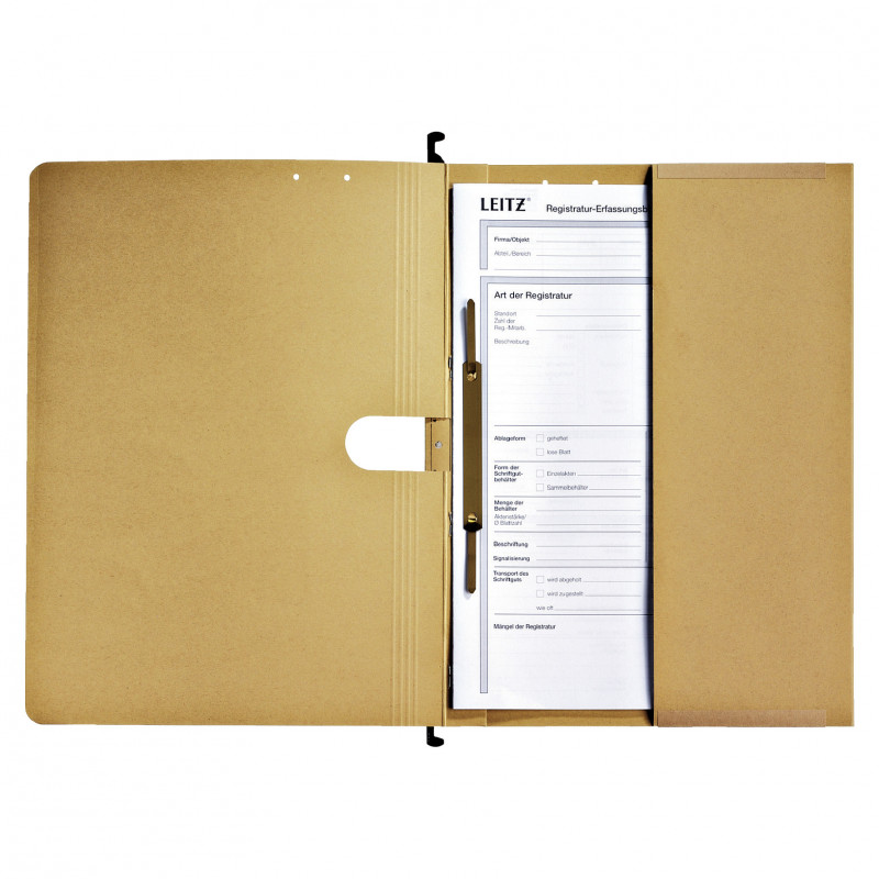 Leitz Alpha 1912-00-00 rippkaust A4, kommerts-kinnitus, pruun, 25 tk