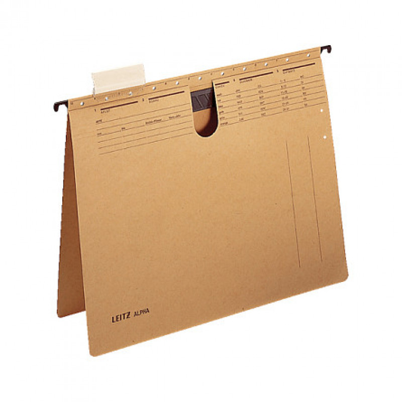 Leitz Alpha 1989-00-00 rippkaust A4, 250 g kraftpapp, looduslik pruun, 25 tk