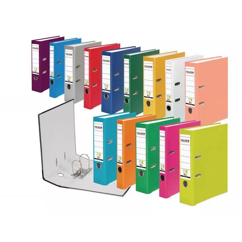FALKEN Color registraator, plastik, 8 cm, DIN A4, roheline