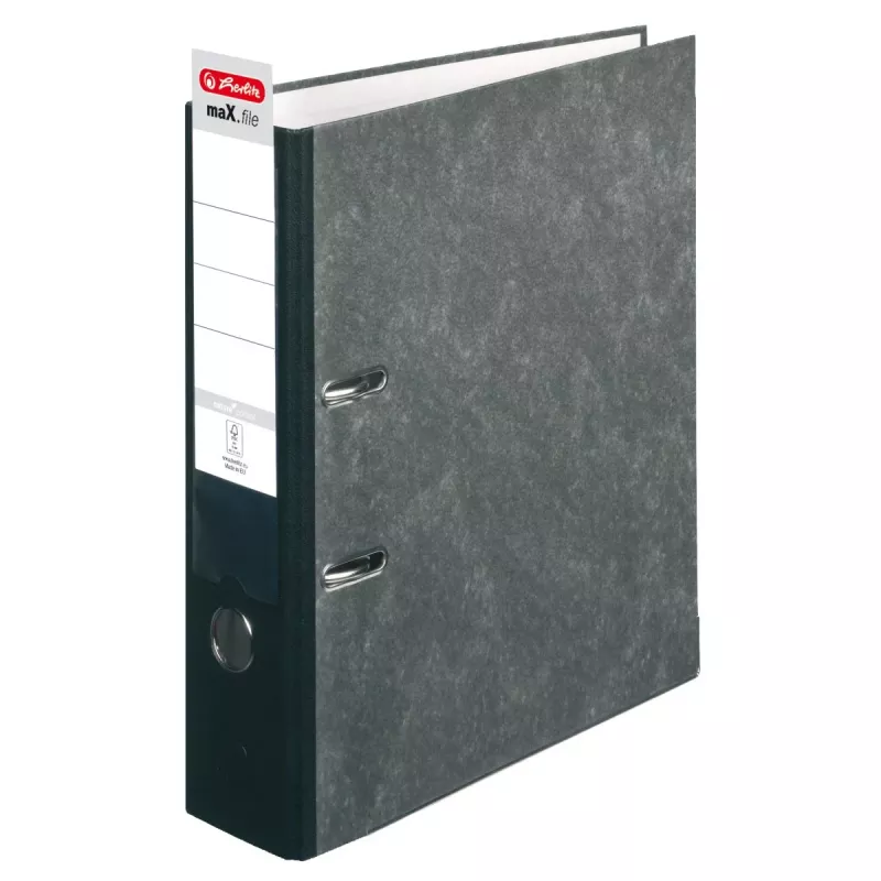 Herlitz maX.file nature pock registrikaust A4, 80 mm selg, pilvemarmori mustriga kate