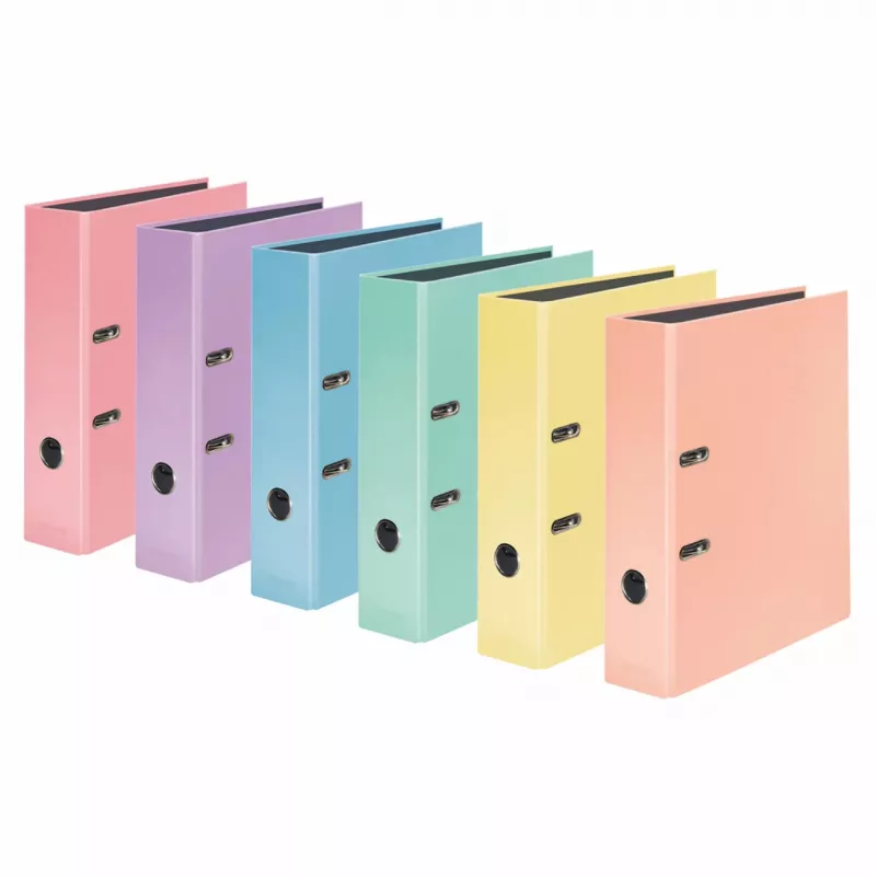 FALKEN Pastel Color registraator, papp, 8 cm, DIN A4, virsikuoranž