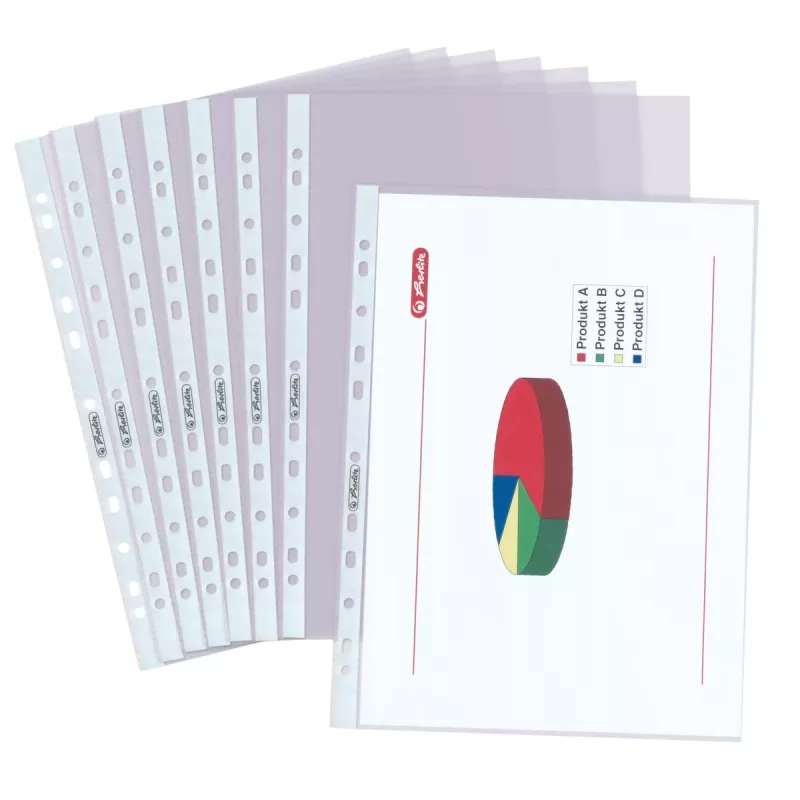 herlitz kaitsmekaaned DIN A4, kristallselge, 0,085 mm PP, euro augustus, avatud ülaosaga