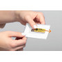 Durable CLICK FOLD nimesilt magnetiga 40 x 75 mm, läbipaistev, 10 tk