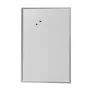 herlitz magnetiline valgetahvel 60 x 80 cm, valgeks lakitud teras, hõbedane puitraam