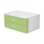 HAN 1120-80 A5 sahtlikarp, 2 sahtlit, roheline/valge, 26,0 x 19,5 x 12,5 cm