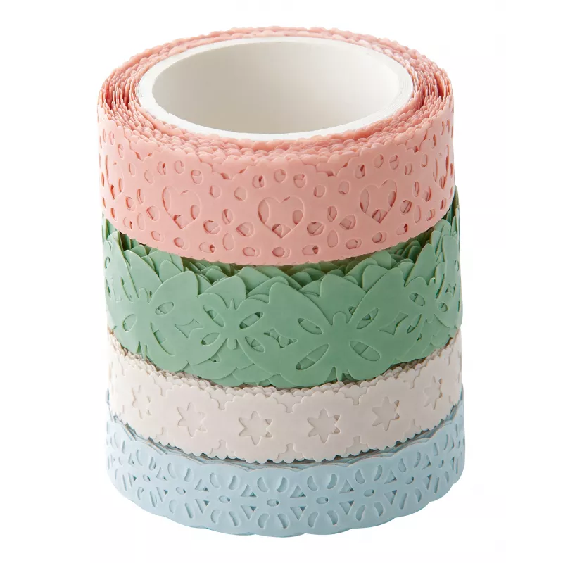 folia Washi Deco teibi komplekt, 4 x 5 m, pastelne