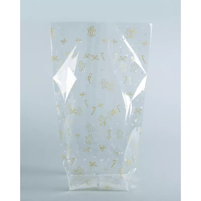 folia tsellofaankott 14,0 x 23,0 cm läbipaistev kullatrükkiga