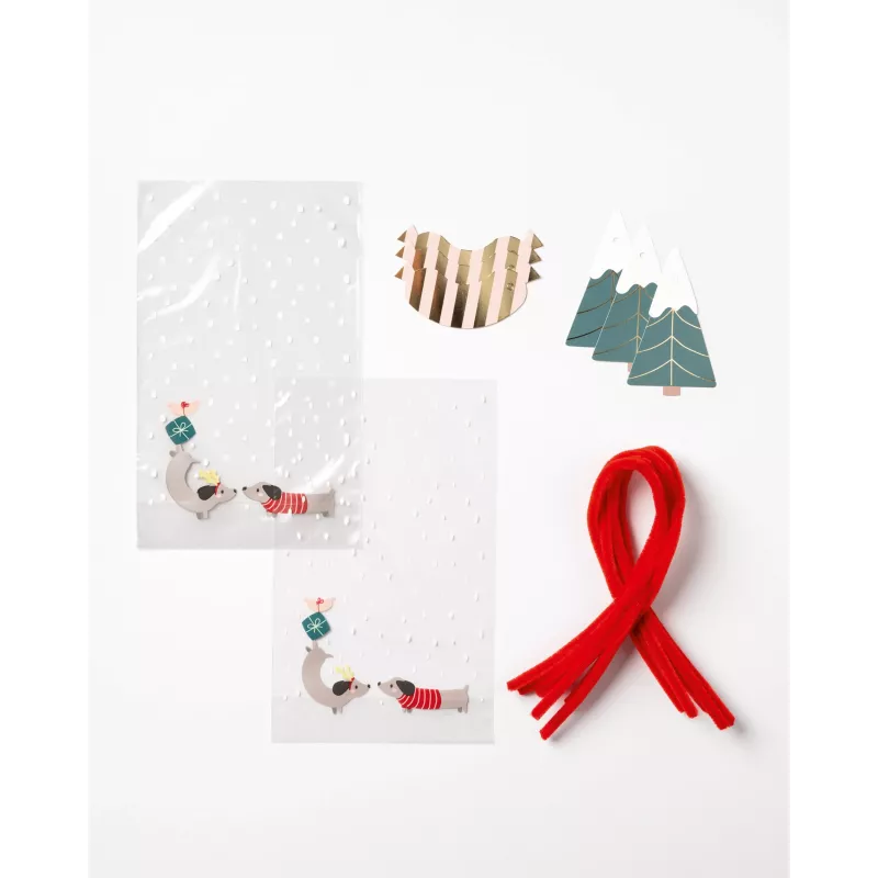 folia PP klotspõhjaga kott MERRY WOOFMAS 14,5 x 23,5 cm