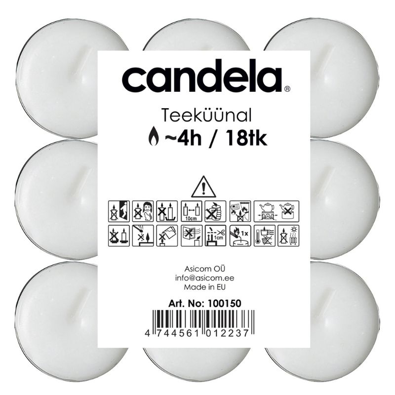 Candela teeküünlad, 18 tk