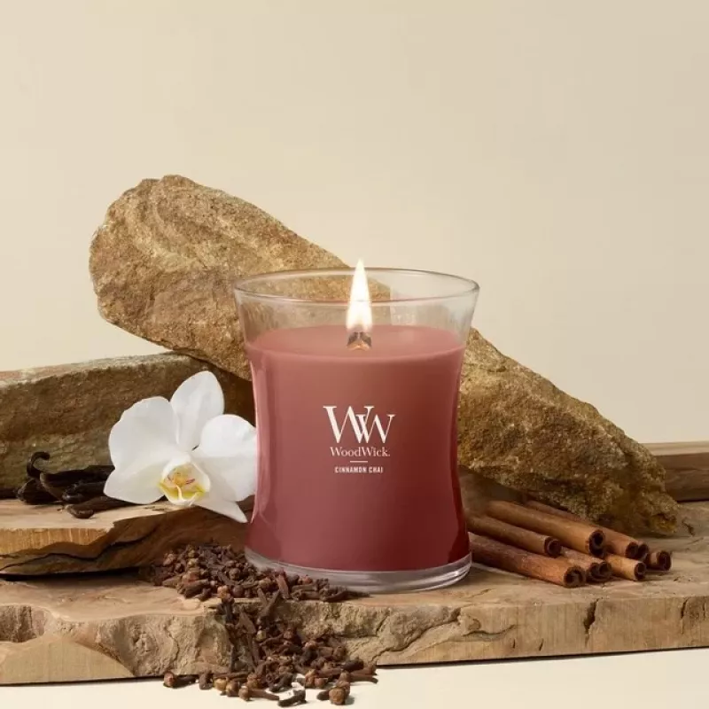 WoodWick väike küünal, Cinnamon Chai