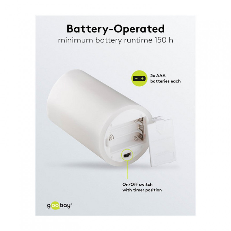 Goobay LED ehtsast vahast küünlad, valged