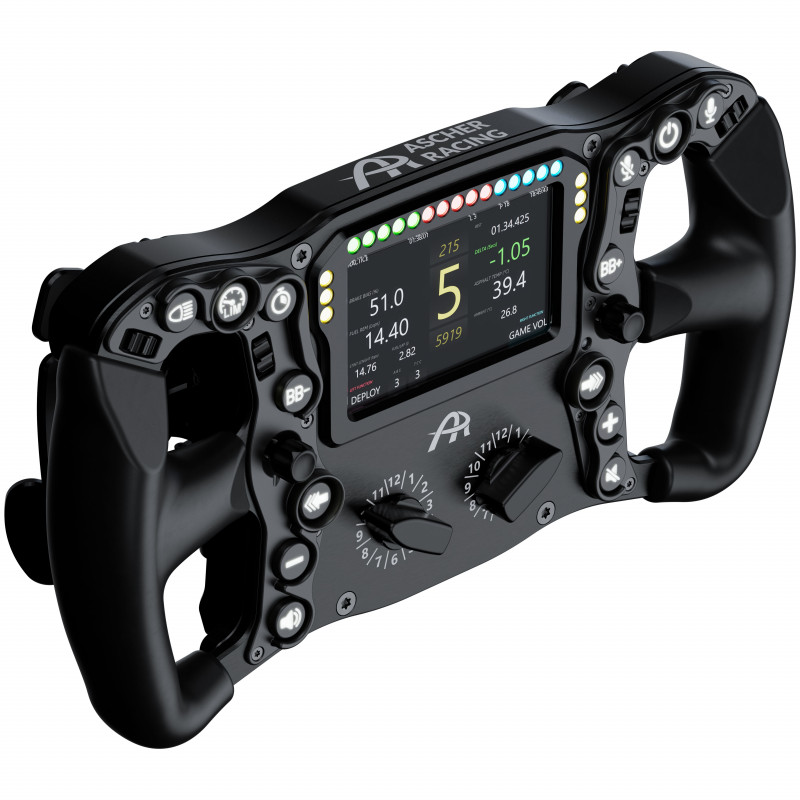 Ascher Racing Ultimate Black Edition võidusõidusimulaatori rool