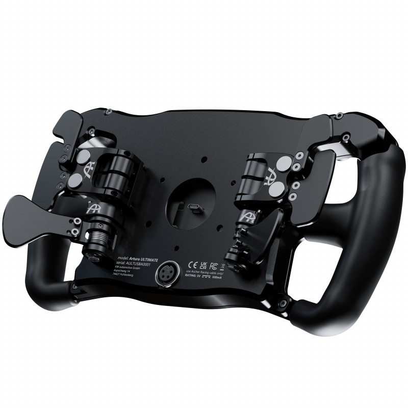 Ascher Racing Ultimate Black Edition võidusõidusimulaatori rool