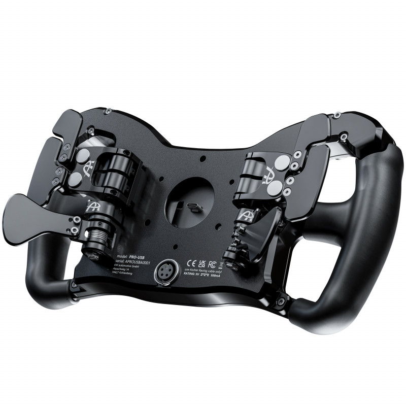 Ascher Racing Pro-USB Black Edition võidusõidusimulaatori rool