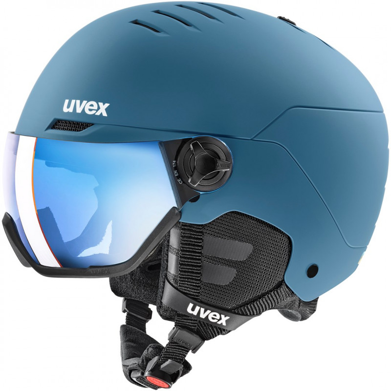 UVEX Wanted Visor suusakiiver, kivivärvi/sinine, 58-61