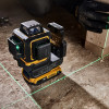 DeWalt DCLE34031D1-QW 3x360° ristjoonlaser, roheline, 40 m, 18 V, 2 Ah aku, TSTAK kohver