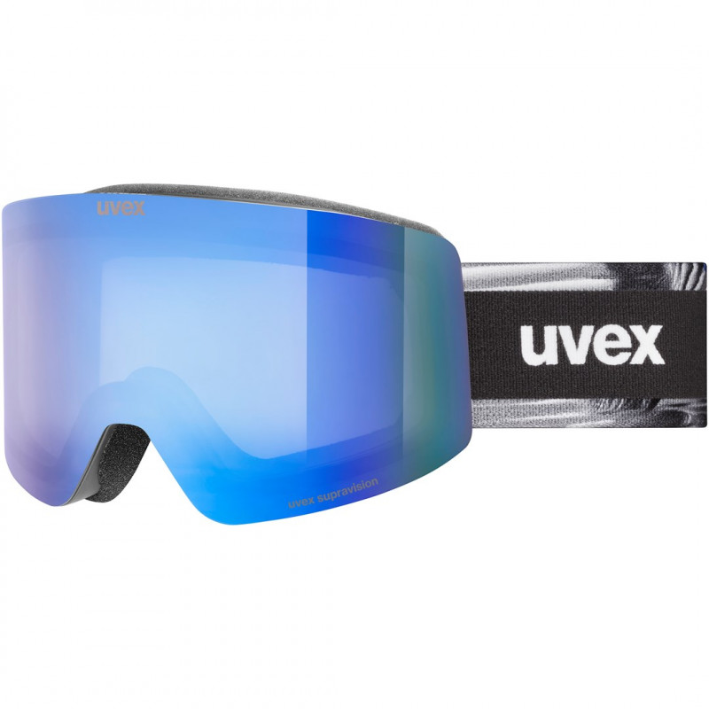 UVEX Provoqe FM suusaprillid, mustad, sinine lääts