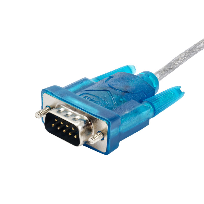 Akyga AK-CO-02 muunduri kaabel USB-A pistik – RS-232 DB9 pistik, 1 m, valge