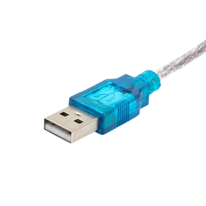 Akyga AK-CO-02 muunduri kaabel USB-A pistik – RS-232 DB9 pistik, 1 m, valge