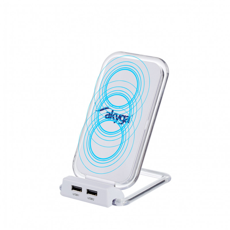 Induktsioonlaadija QI Akyga AK-QI-03 5V max 1.5A 2 x USB 2.0