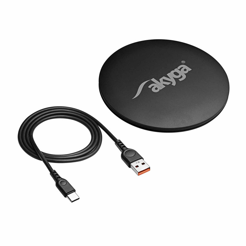 Induktsioonlaadija QI Akyga AK-QI-04 ver. 1.2 USB-C 15W
