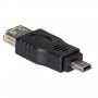 Akyga AK-AD-07 OTG-adapter USB-A pesa – mini-USB pistik, must